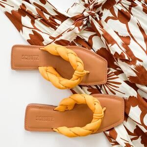 Schutz Evereve Cicely Braided Marygold Sandals Size 8